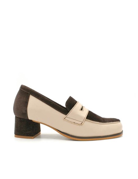 mocasin bicolor mujer