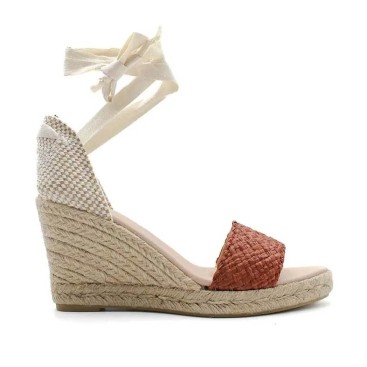 Sandalias rafia marrón