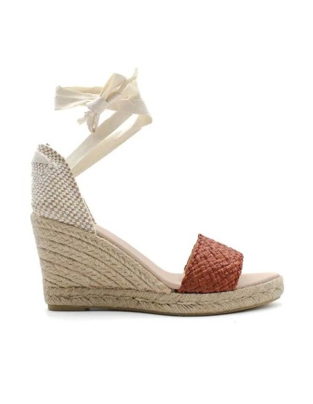 Sandalias rafia marrón