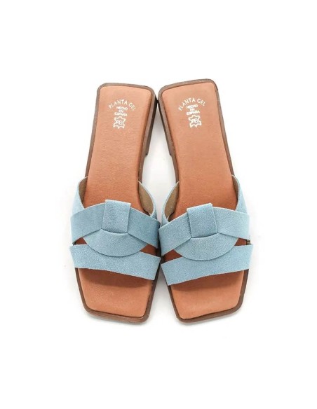 sandalias planas de serraje