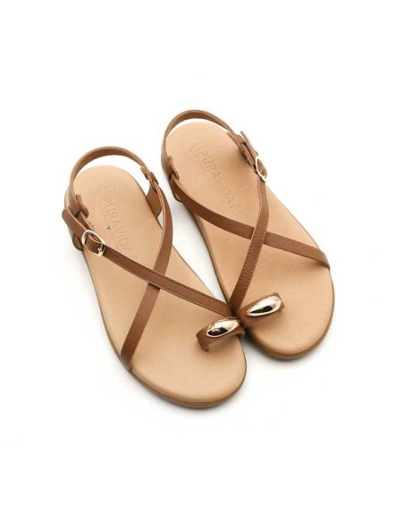 sandalias con anillo para dedo gordo en piel