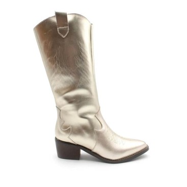 Botas piel Cowboy Doradas