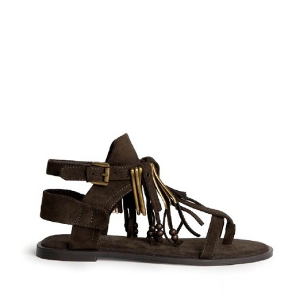 sandalias boho mujer marrones