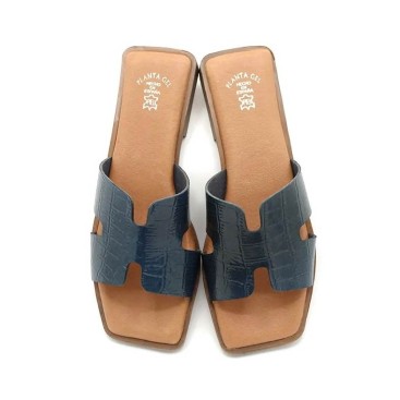 sandalias de charol planas
