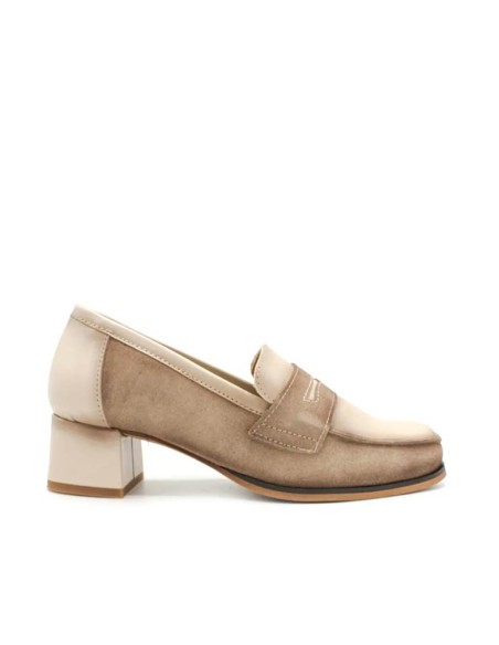 Mocasines de Tacón beige d epiel