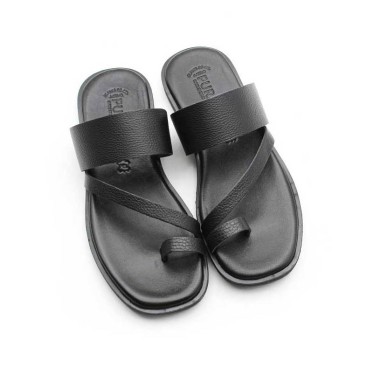 sandalias dedo piel mujer negras