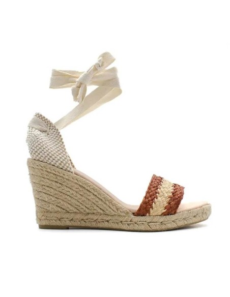 Cuñas de Esparto Con Cintas camel