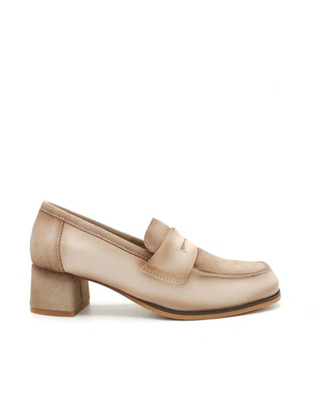 mocasin mujer beige