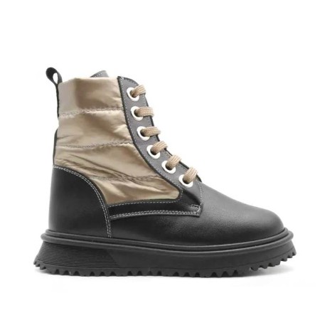 Bota cordones after-ski negro