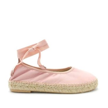 bailarinas comunión rosa para niña con suela de esparto