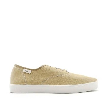 bambas lona verde hombre
