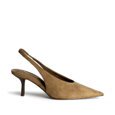 Zapato destalonado camel de tacón Corina M6716 vista lateral