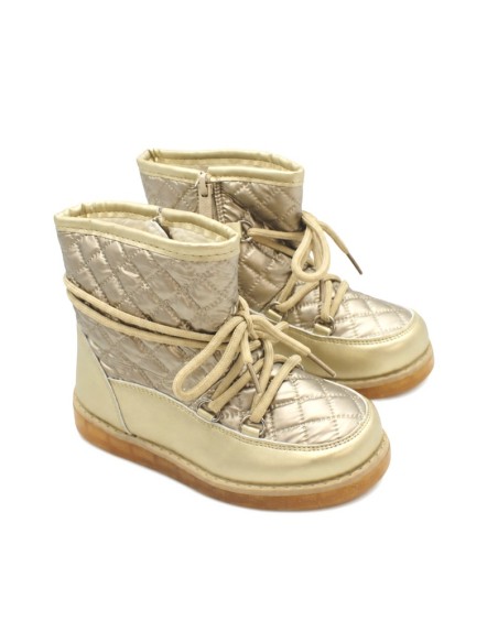 bota de nieve niña dorada Bubble Bobble vista en conjunto