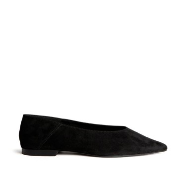 Bailarinas negras punta fina Corina M6555 vista lateral