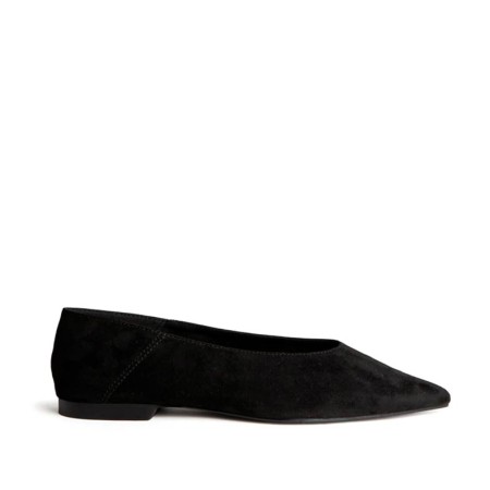 Bailarinas negras punta fina Corina M6555 vista lateral