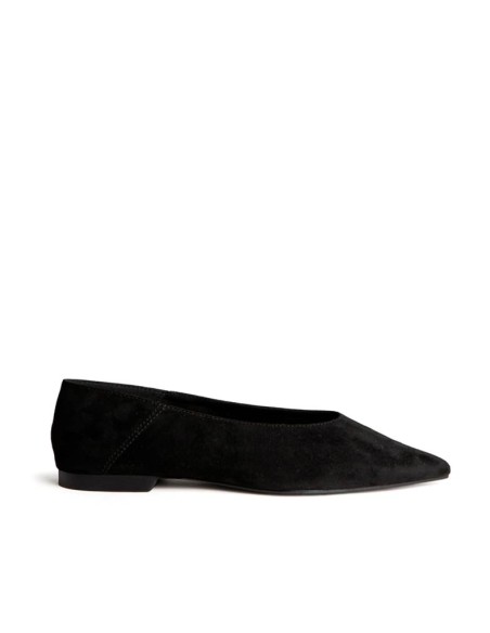 Bailarinas negras punta fina Corina M6555 vista lateral