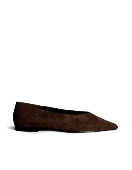 Bailarina marrón chocolate Corina M6555 vista lateral