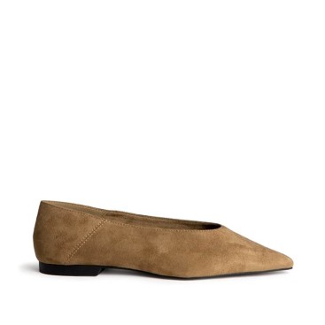 Bailarina punta fina camel Corina M6555 vista lateral