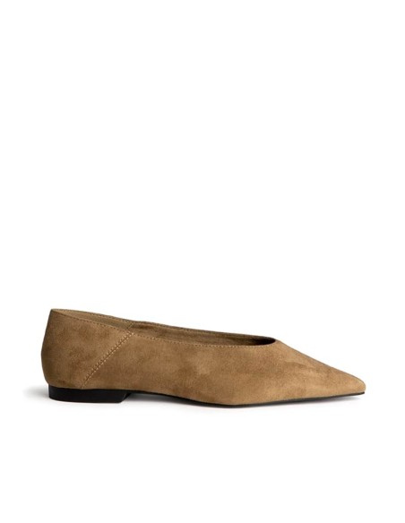 Bailarina punta fina camel Corina M6555 vista lateral