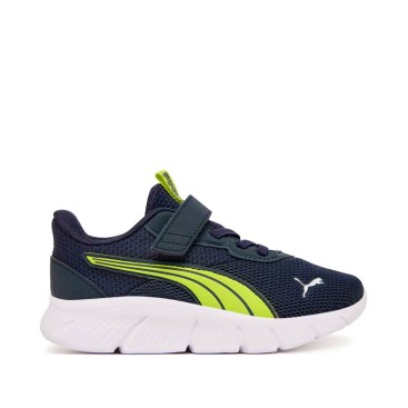 Zapatillas Puma niño azul marino FlexFocus Modern AC+ vista lateral