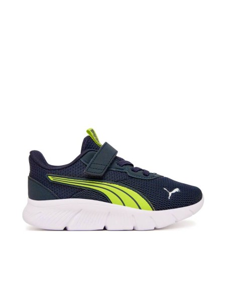 Zapatillas Puma niño azul marino FlexFocus Modern AC+ vista lateral