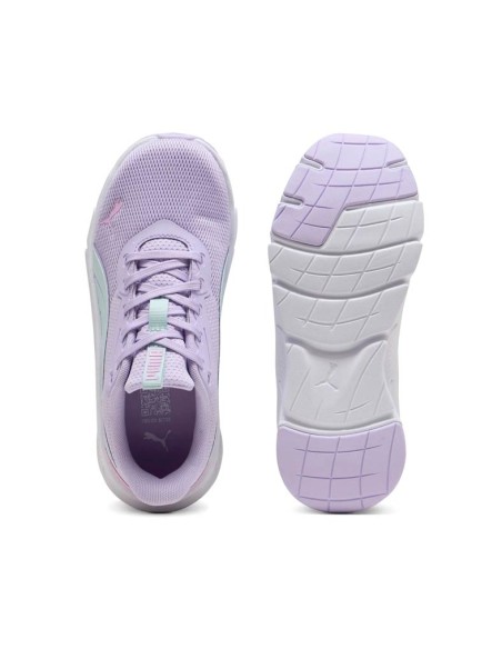 Zapatillas Puma lila junior vista superior y suela