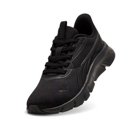 Zapatilla negra Puma FlexFocus Lite Modern detalle frontal
