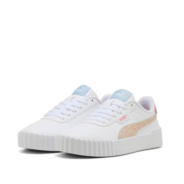 Zapatillas Puma Carina 3.0 Winter Safari blancas con plataforma