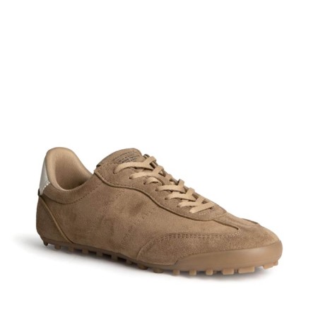 Zapatillas camel mujer de estilo retro con suela de tacos