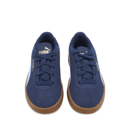 Vista frontal de zapatillas Puma Club II PS para niño en azul marino