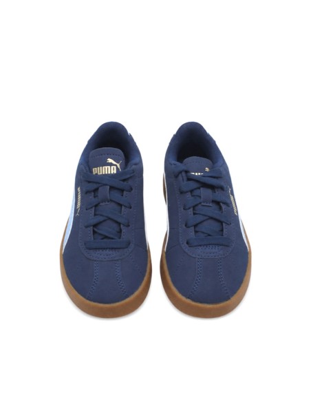 Vista frontal de zapatillas Puma Club II PS para niño en azul marino