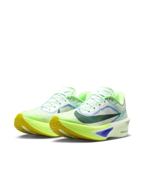 Nike Zoom Fly 6 hombre verde lima y azul vista frontal