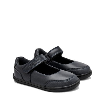 Merceditas barefoot Conguitos azul marino vista tres cuartos
