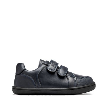 Zapato colegial barefoot niño azul marino Conguitos Goflex con doble velcro