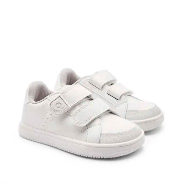 Zapatillas respetuosas Conguitos blancas infantiles con velcro y puntera reforzada