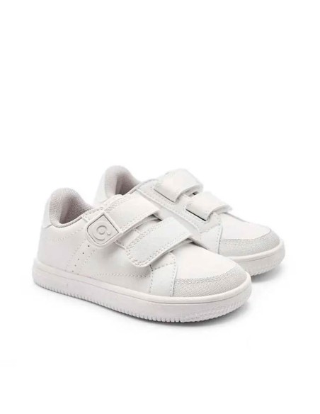 Zapatillas respetuosas Conguitos blancas infantiles con velcro y puntera reforzada