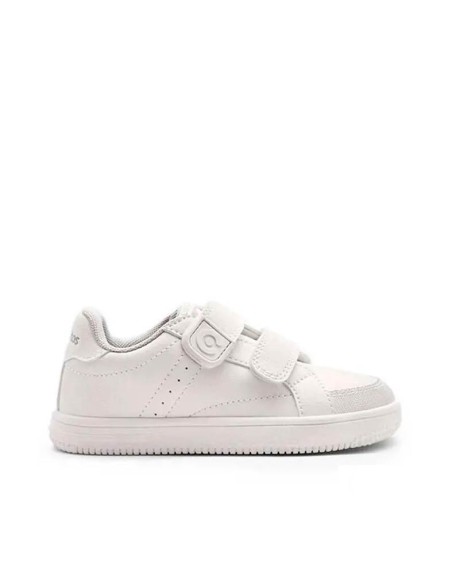 Zapatillas respetuosas Conguitos blancas con cierre de velcro, vista lateral
