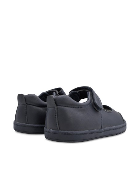 Zapato colegial niña barefoot Bubble azul marino vista trasera