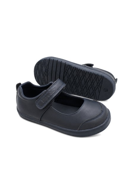 Merceditas colegiales azul marino barefoot con puntera ancha reforzada