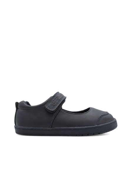 Zapato colegial niña barefoot azul marino tipo mercedita con suela flexible