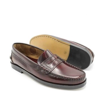 MOCASÍN CASTELLANO ANTIFAZ BURDEOS DE MUJER