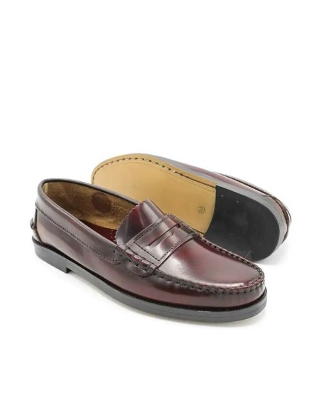 MOCASÍN CASTELLANO ANTIFAZ BURDEOS DE MUJER