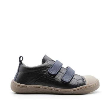 zapatillas barefoot niño azul marino de piel