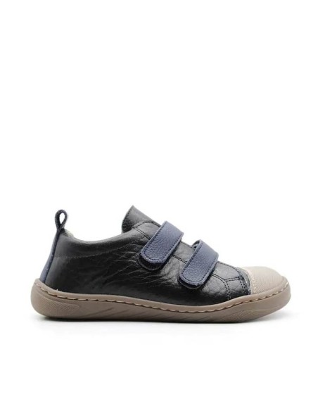 zapatillas barefoot niño azul marino de piel