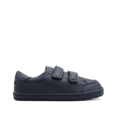 Colegial barefoot niño azul marino con doble cierre de velcro
