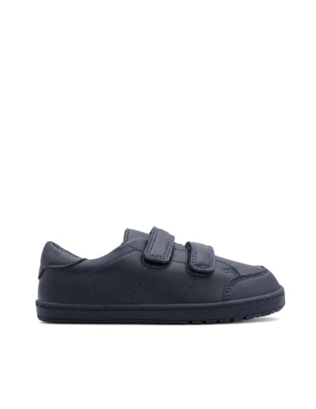 Colegial barefoot niño azul marino con doble cierre de velcro