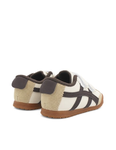 Zapatillas retro Bubble Kids beige y marrón vista trasera