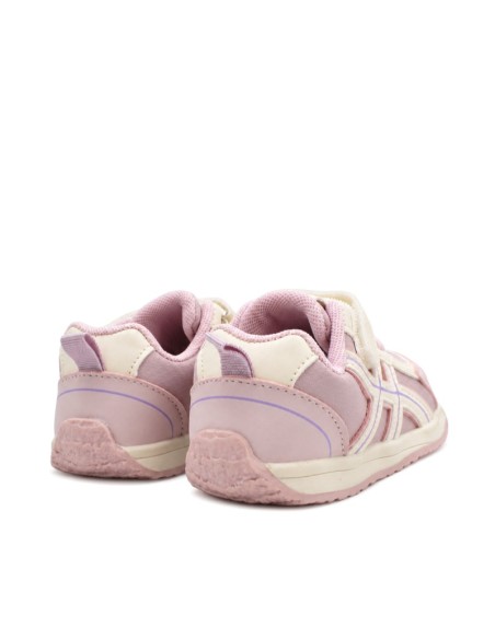 Zapatillas deportivas rosa para niña con talón reforzado