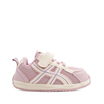 Zapatillas niña rosa con velcro Bubble Bobble vista lateral