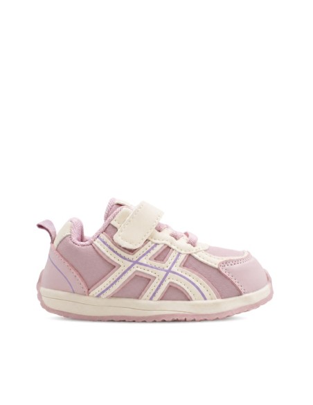 Zapatillas niña rosa con velcro Bubble Bobble vista lateral